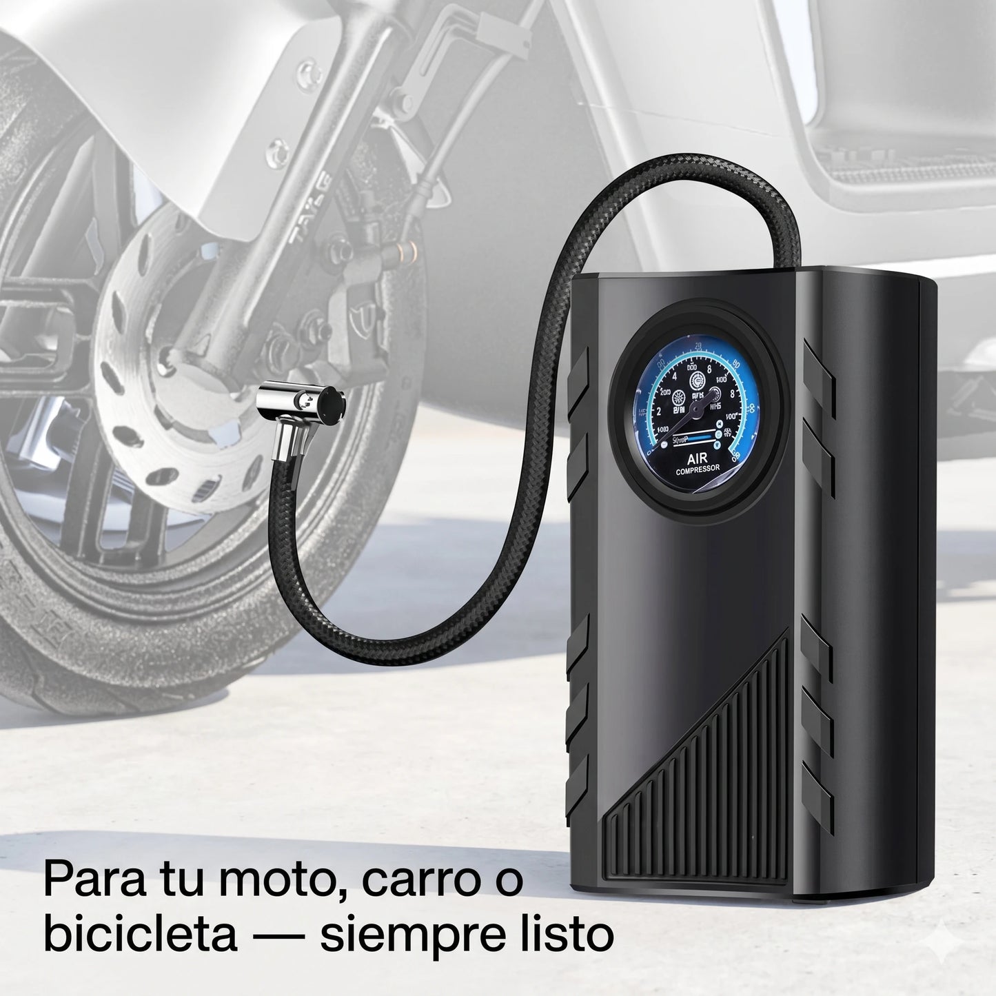 COMPRESOR DE AIRE PORTÁTIL 12V 🚗 — Inflá tus llantas en minutos sin depender de talleres ni gasolineras