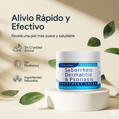 CREMA CALMANTE AVANZADA ROYCEDERM 🌿 — Alivia el enrojecimiento, la picazón y las escamas con extracto herbal suave