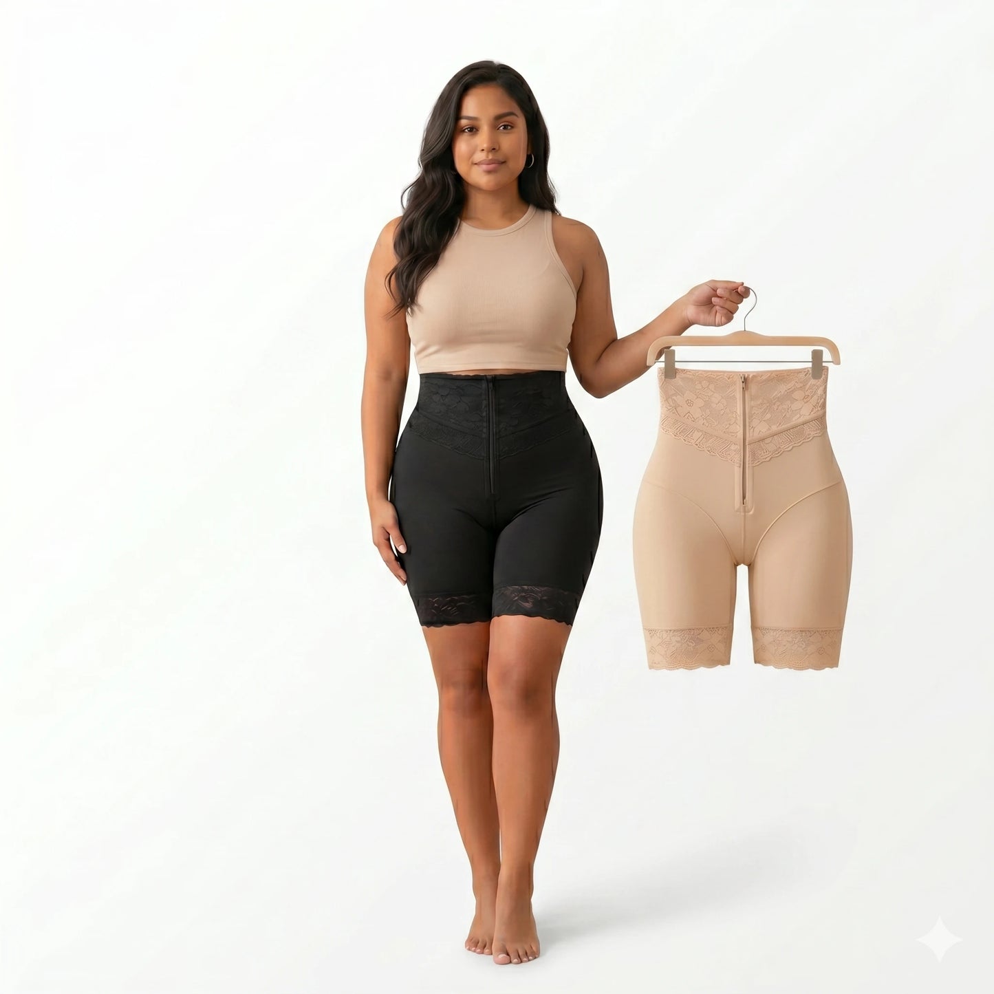 FAJA SHORT LEVANTA COLA CON CIERRE 👑 — Cintura definida, cola levantada y abdomen plano desde el primer uso
