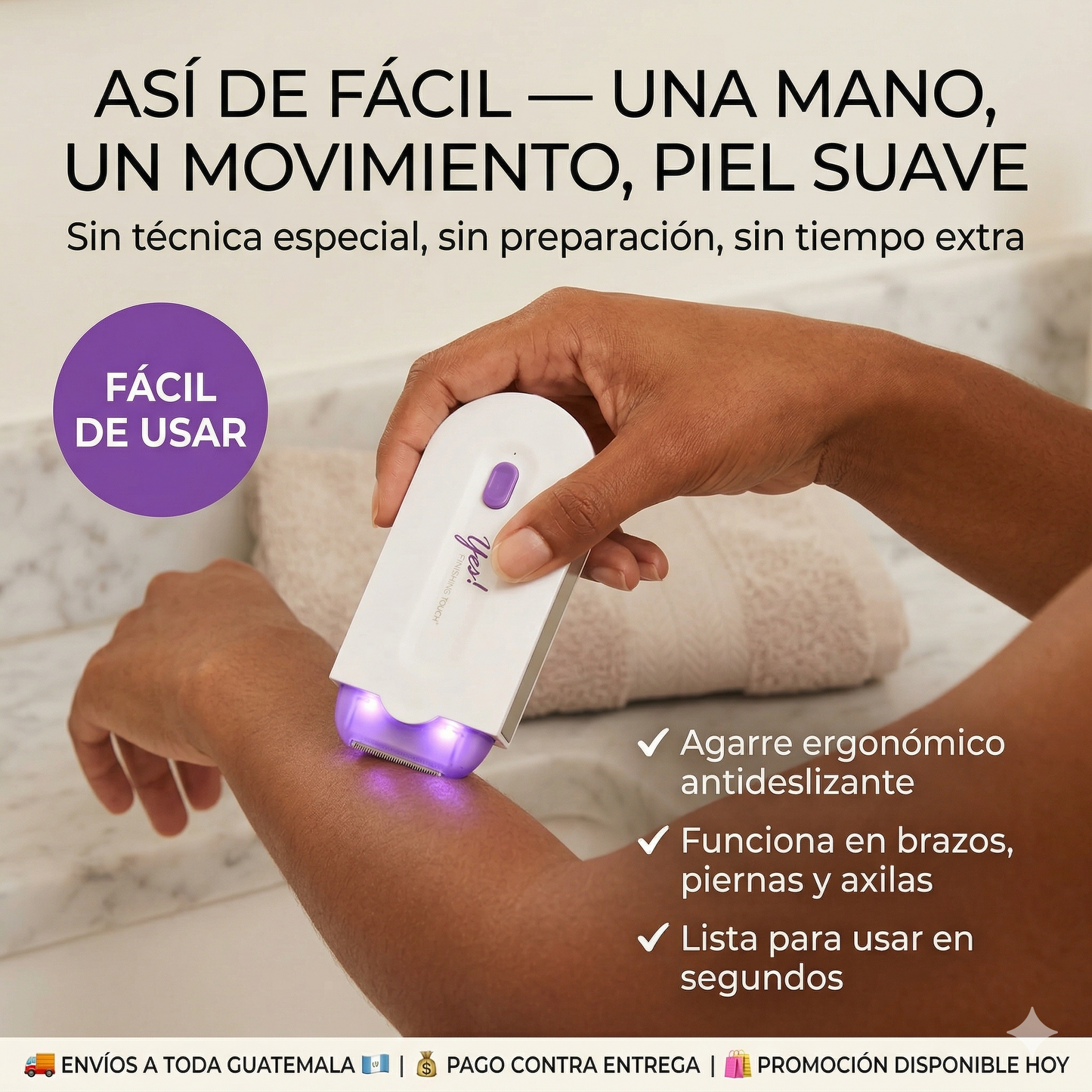 DEPILADORA YES! FINISHING TOUCH 💜 — Elimina el vello al instante, sin dolor, sin cortes y sin salón