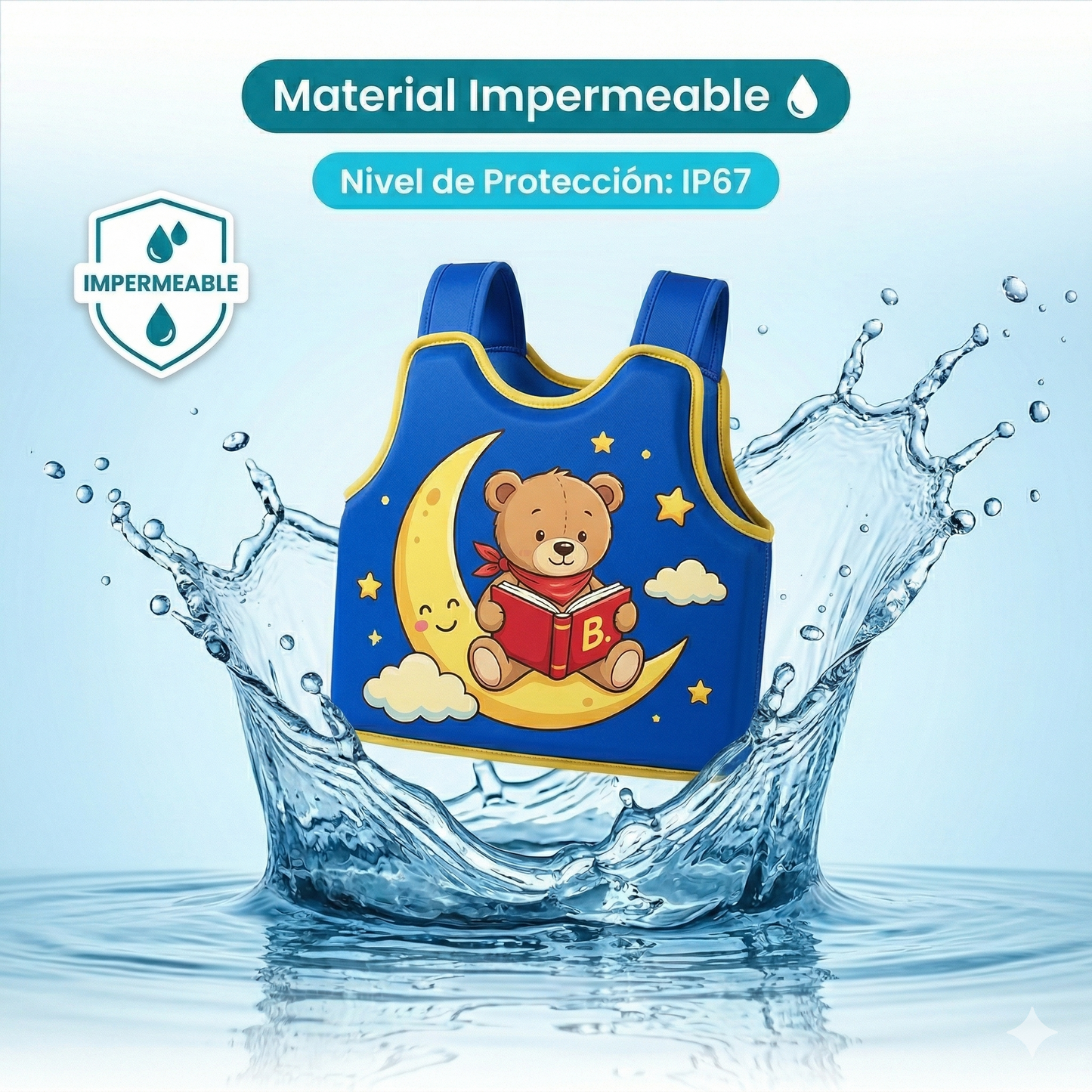 CHALECO DE MOTO INFANTIL UNISEX 🏍️ — Protege a tu hijo en cada viaje con diseño unitalla y agarre seguro