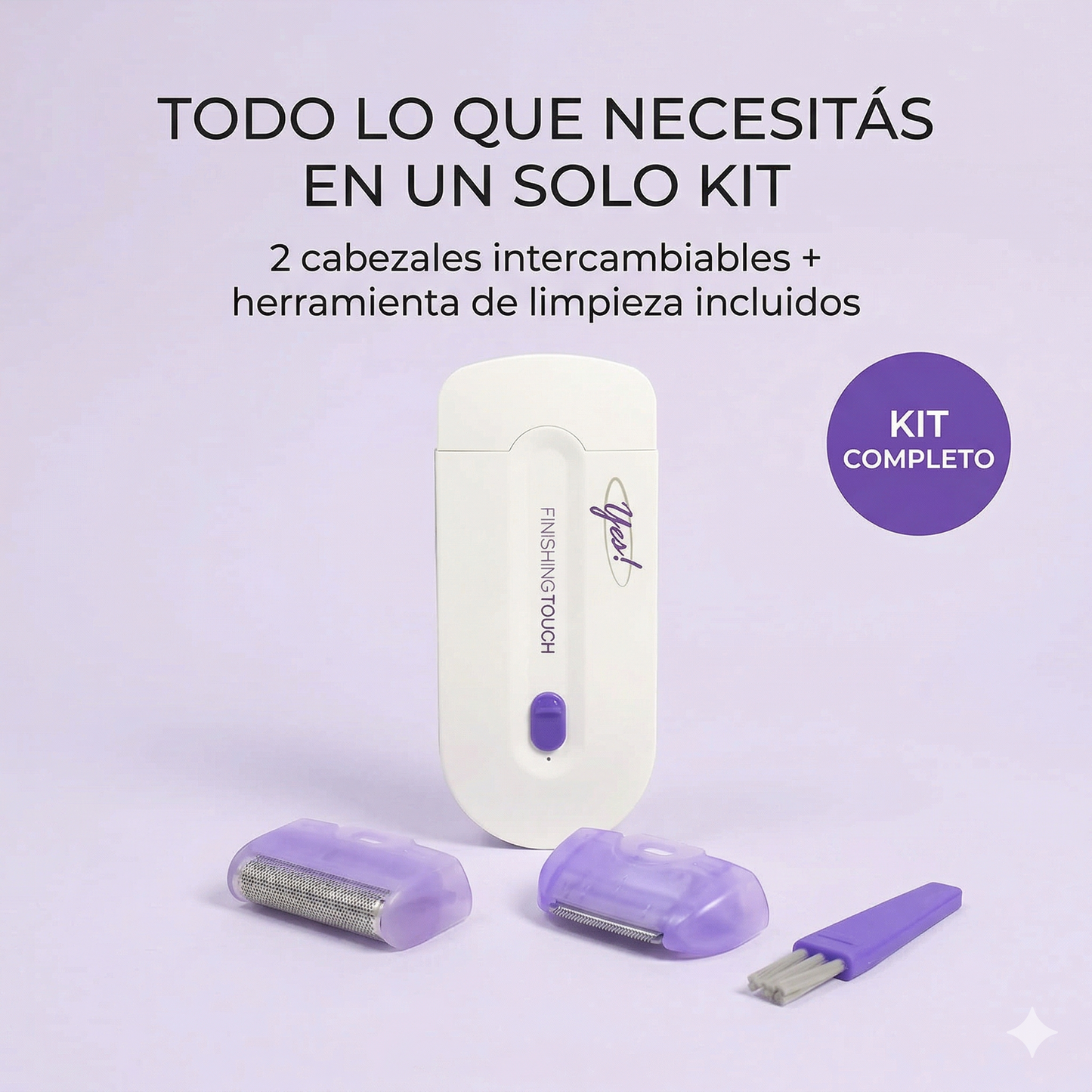 DEPILADORA YES! FINISHING TOUCH 💜 — Elimina el vello al instante, sin dolor, sin cortes y sin salón