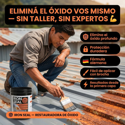 IRON SEAL RESTAURADOR DE ÓXIDO 🔧 — Elimina el óxido y protege el metal con una sola aplicación