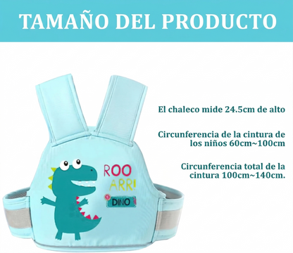 CHALECO DE MOTO INFANTIL UNISEX 🏍️ — Protege a tu hijo en cada viaje con diseño unitalla y agarre seguro