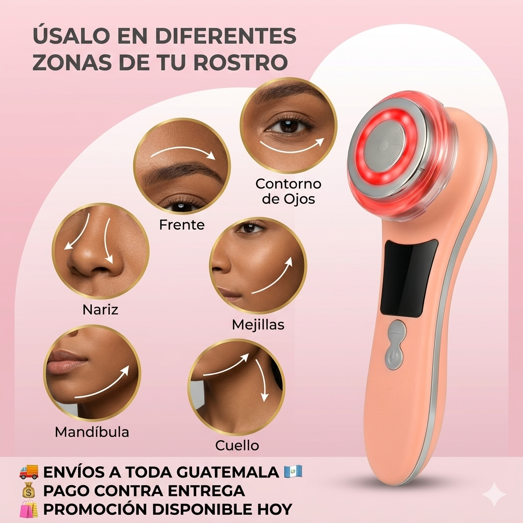MASAJEADOR FACIAL ELÉCTRICO 4 EN 1 ✨ — Lifting, firmeza y piel luminosa desde tu casa sin gastar en spa
