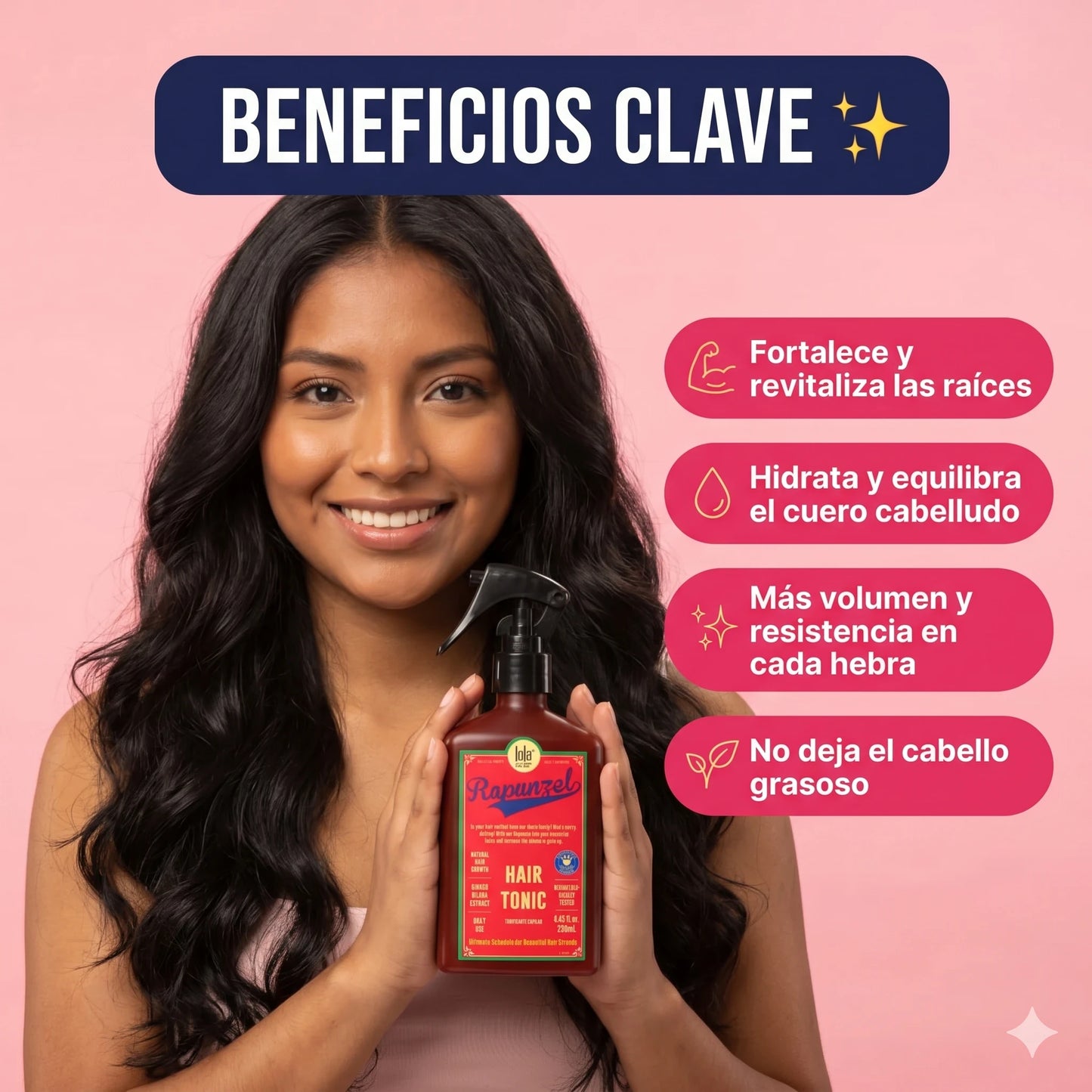 TÓNICO CAPILAR RAPUNZEL 💆 — Para un cabello que se ve más lleno, fuerte y con vida desde la raíz