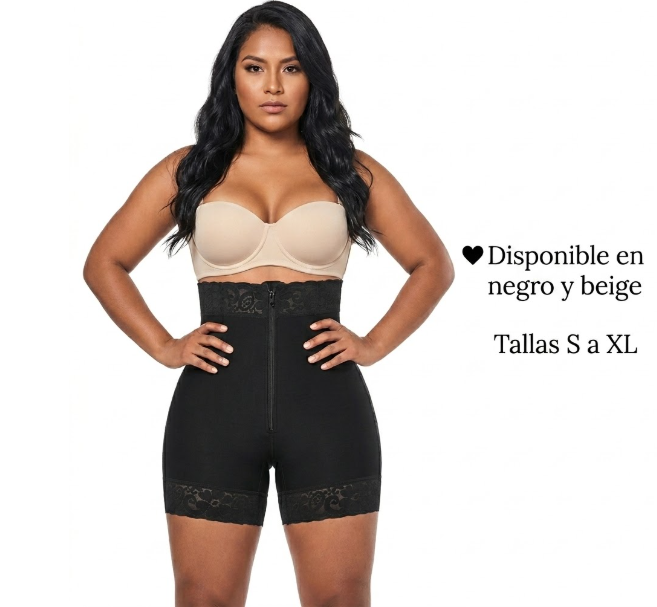 FAJA SHORT LEVANTA COLA CON CIERRE 👑 — Cintura definida, cola levantada y abdomen plano desde el primer uso